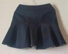 BARNYARDSTORMバンヤードストーム ダークブルーデニムフレアスカートM