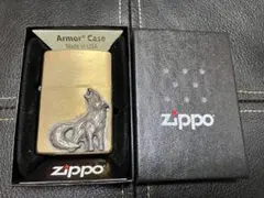 Zippo Armor Case 狼の彫刻付き 孤狼の血ジッポではありません 