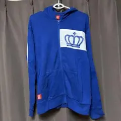 BABYDOLL ベビードール 王冠ロゴ ジップアップパーカー ブルー Lサイズ