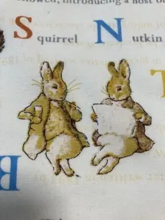 No.1134 ピーターラビット　生地　布　クリームイエロー　friends