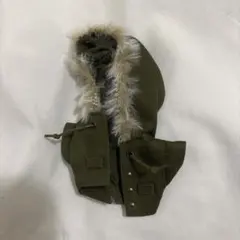 10cm〜12cm ぬいぐるみ用 モッズコート カーキ