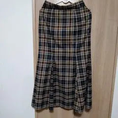 み*ー様 GU チェック柄 フレアロングマーメイドチェック柄スカート