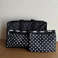 LesportSac レスポートサック　ボストンバッグ　 ドット　ショルダー無し