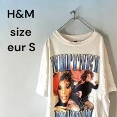 H&M ホイットニーヒューストン柄 半袖 Tシャツ メンズ eur Sサイズ