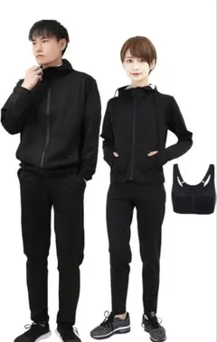 サウナスーツレディース ダイエット上下セット 3点セット 洗濯可 3XL