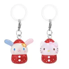 サンリオキャラクター いちごめじるしアクセサリー　ウサハナ　キティ