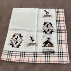 BURBERRY 犬のイラスト ハンカチ