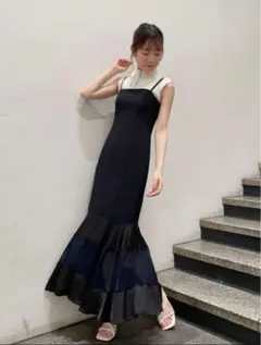 【送料込み】COCODEAL ティアードマーメイドキャミワンピース