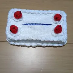 ハンドメイド ケーキ風 ティッシュケース