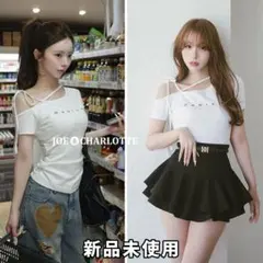 ダーリッチ darich ネックリボンワンショルダーTシャツ ホワイト WHTのサムネイル