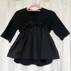 ROPE PICNIC ロペピクニック ドッキングTシャツ ペプラム ブラック