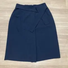 ネイビー ウエストリボン タイトスカートのサムネイル