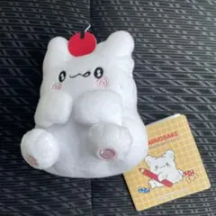 はなまるおばけ　ぬいぐるみ ホワイト　さくらんぼ