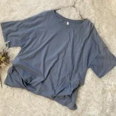 【KELEN/ケレン】オーバーサイズ グレー Tシャツ （F）綿100%