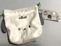 サンリオ はぴだんぶい ふわふわ フェイス巾着 ポチャッコ