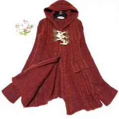 ★極美品　マックスマーラ　ニットコート　フーデット　アルパカ❤︎モヘヤ　トグル　F