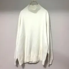 ✨良品✨ GU ジーユー L ニット ハイネック 白 シンプル ゆったり 着回し