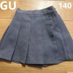 GU プリーツスカート グレー キュロット Sサイズ