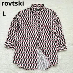 rovtski ペンギン柄シャツ コットン 7分丈 日本製 Lのサムネイル