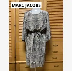 難あり特価マークバイマークジェイコブスパイソンヘビ柄シルクシフォン長袖ワンピース