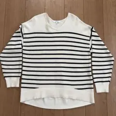 グローバルワーク ボーダーニット　Vネック