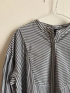 ルノンキュール　シャツストライプワンピース　春物