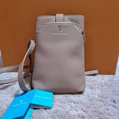 美品Samantha Thavasaピンク ベージュ ショルダーバッグ 革