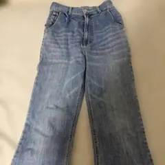 Chico 裾スリットフレアデニムパンツ Sサイズ ブルー
