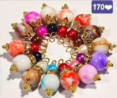 170♡マーブルチャームコネクター