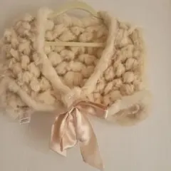 結婚式　ストール　ボレロ　ラビットファー　ボレロ