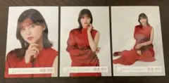 櫻坂46 渡邉理佐 流れ弾 ジャケット写真衣装 生写真3種セミコンプ