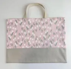 チューリップ柄　レッスンバッグ　ハンドメイド