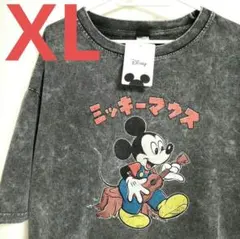 【新品】Disney★ミッキーマウス★半袖Tシャツ★製品染め加工★LLsize