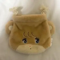 mikko characters フェイス巾着 ラテ　latte