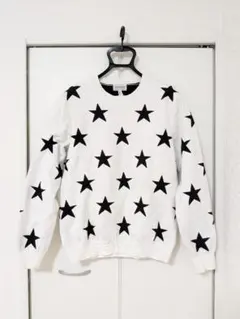 ジャックバニー ゴルフ 星柄ニット サイズ5 白黒 パーリーゲイツ