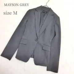 テーラードジャケットメイソングレイ ストライプ M 日本製 美品✨️