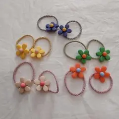 10本セット❕韓国系 ヘアゴム こども 花 可愛い おしゃれ 女の子 幼稚園