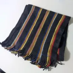 Paul Smith ウールマフラー グレー系ストライプ　ポール・スミス　ポール
