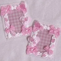 ホイップデコ トレカケース 量産型 ペア ちゅるんいちご ピンク リボンたくさん