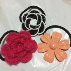 お花ヘアゴム3点セット！送料込み☆