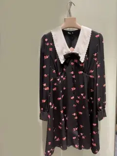 miumiu ネイビー 半袖 シャツワンピース ベルト付き - メルカリ