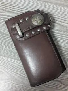 大幅値下】GOD VALLEY クロコ型押し ロングウォレットチェーン付希少品