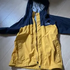 イエロー ネイビー フード付きジャケット