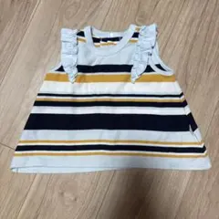 COMME CA ISM ボーダー ノースリーブ トップス