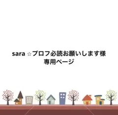 sara ⭐︎プロフ必読お願いします⭐️様　専用ページ