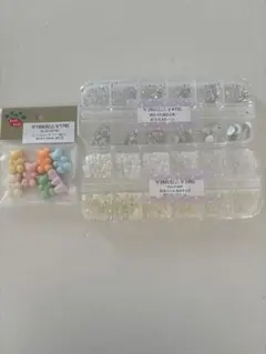 パーツクラブ カラフルビーズとクリアビーズセット