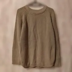 GU クルーネック ニット ベージュ 長袖