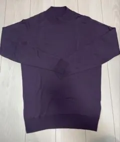 極美品　JOHN SMEDLEY モックネック　パープル ニット M