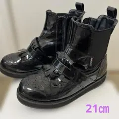 【美品】by loveit ショートブーツ　21㎝　エナメル