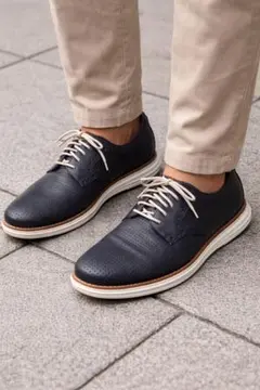 【美品】コールハーン 8.5M 約26cm レザーシューズ ネイビー 軽量